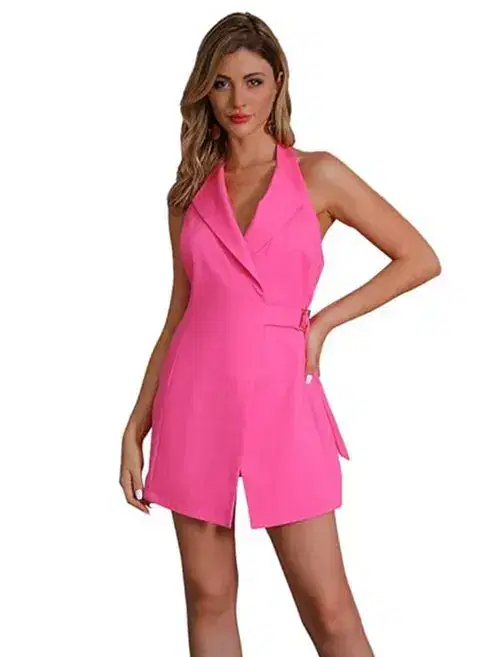 Women-Western-V-Neck-Mini-Prom-Party-Dress